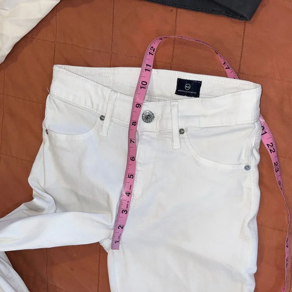 AG Adriano Goldschmied White Skinny Jeans Womens Size 24